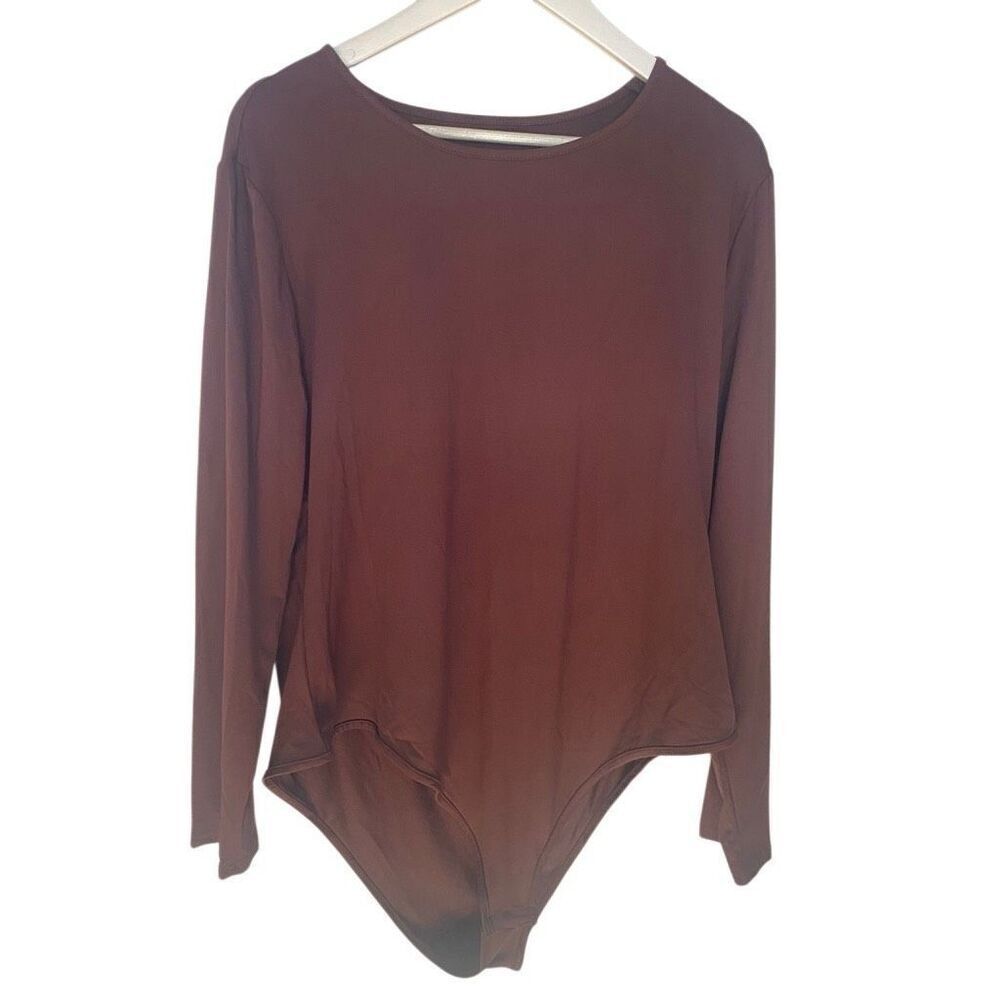 SHEIN Curve 5XL bodysuit brown long sleeve